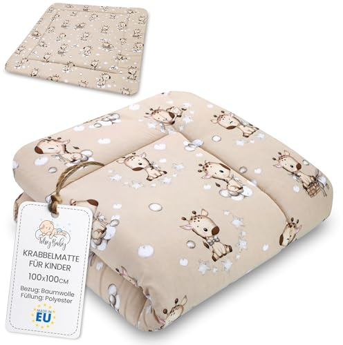 Krabbeldecke Krabbelmatte für Baby – Spielmatte Spieldecke Bodenmatte für Kinder und Babys für Kinderzimmer und Laufgitter Große faltbar waschbar Play Mat Oeko-Tex-Zertifikat