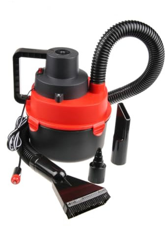 Healifty 12v Aspirateur à Main Portable Duster Humide Et Sec avec Éclairage LED Puissant Et pour Voiture Absorbe Et Débris Rouge