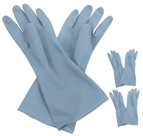 GAROZATION 3paare Wiederverwendbare Wasserdichte Spülhandschuhe Für Effektives Geschirrspülen Und Reinigung Leicht Und Bequem Für Hausarbeit