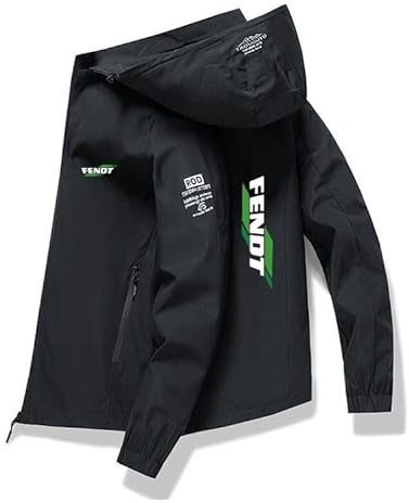 Generisch Fe.n_dt Veste de loisirs pour homme avec capuche amovible pour l'extérieur et la ville | Fe.n_dt Imprimé 3D | Respirant & léger Fermeture éclair Top, Noir , M