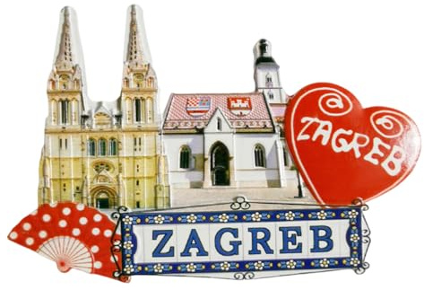 Zagreb Kroatien Kühlschrankmagnet Tourist 3D Souvenir Kühlschrank Dekoration Kreatives Handwerk