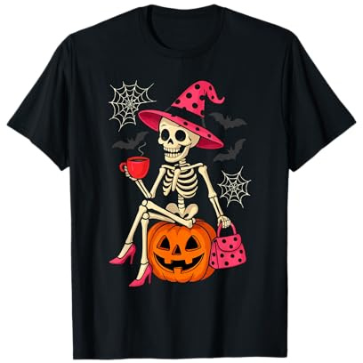 Costume d'halloween Squelette Mignon pour Femme et Fille T-Shirt