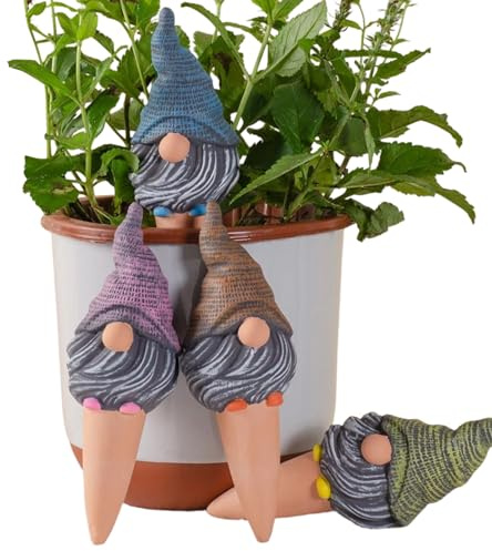 Arroseur de plantes en terre cuite - Kit de brochettes d'irrigation automatique - Arrosage automatique à long terme pour l'intérieur et l'extérieur - Bâtons d'irrigation design gnome - Idéal pour les
