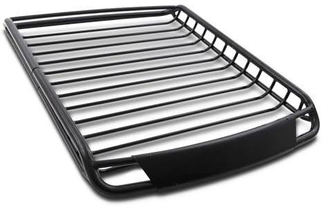 Predator4x4 Black Universal 1.4 Metre Roof Storage Basket/Rack Luggage Steel Cargo Carrier Platform