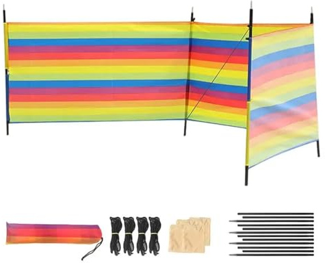 PADGCNOR Strandwindschutz Camping Sichtschutz Strand Wind Blocker Shelter Barriere Winddicht Schatten Tragbare Outdoor(S)