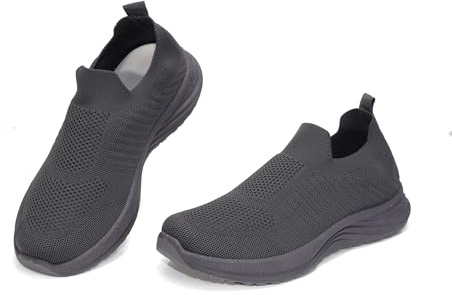 JOMIX Scarpe da Uomo in Tessuto Traspirante Scarpe Casual Slip-On con Suola in PVC Antiscivolo Comode Sneaker per Camminate Sport