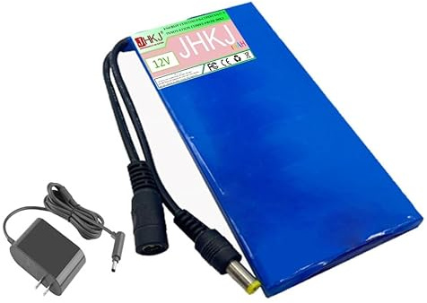 JHKJ Batería Recargable de Litio de 12 V CC, 5000 mAh, 7000 mAh, portátil, de Gran Capacidad, con Cargador para iluminación Exterior, Luces de xenón y Tiras LED.,12v,5000mAh