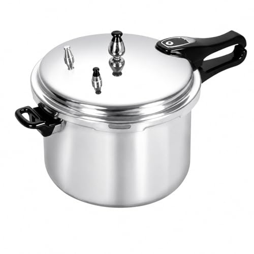 Heavy Duty Aluminium Pressure Cooker with Induction Base, Dual Bakelite handles with Self Locking, Outer Lid Cooker with Sandwich Bottom, Cooking Pot for Rice, Soups & Fast Cooking (11 Litres)