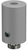 INTERDECO Gardinenstangen Deckenträger, aus Metall, Silber-Grau, Halterung für Innenlaufstangen 20 mm und Vorhangschienen, Deckenabstand 2,5 cm, zur Deckenmontage, Typ 1620201