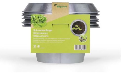 Andermatt Biogarten SchneckenStopp FE klein – 3er Pack, natürlicher Schneckenschutz aus robustem Stahlblech, wiederverwendbarer Schneckenkragen, das Schweizer Original, galvanisiert