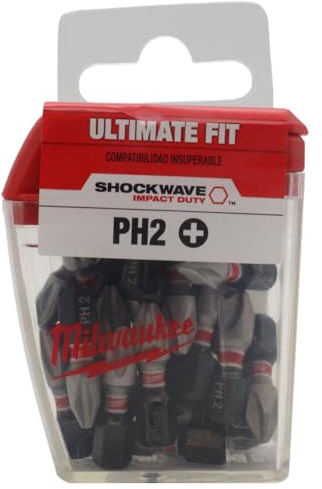 Milwaukee 48-32-4604#2 Phillips Shockwave Insert Bit Contractor (25-Pack)