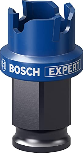 Bosch 1x EXPERT Sheet Metal hålsågar för Power Change Plus-system (för Plåt i rostfritt stål, Stålplåtar, Ø 20 mm, Professional Tillbehör Borr/skruvdragare)