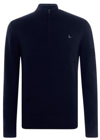 Jack Wills Mens Funnel Neck Half Zip Jumper Navy XL