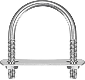 sourcing map 5 Stück Runde U Bolzen M6x1.0 Bügelschraube 40mm x 58mm U Schrauben mit Mutter Platte 304 Edelstahl Rundstahlbügel zum Befestigen Kabel Rohre Rundstangen Seile Autoanhänger