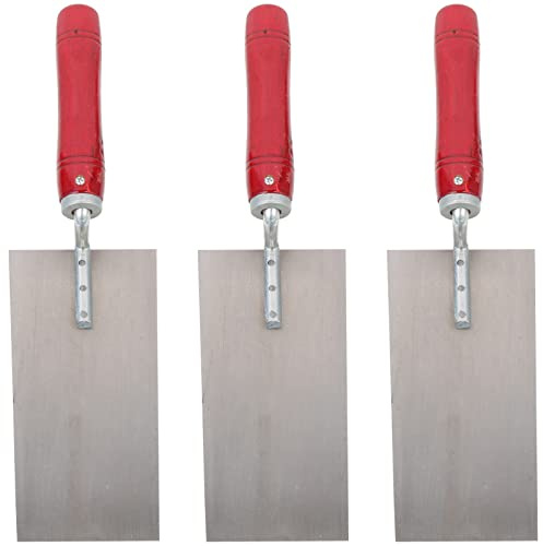 DOITOOL 3stücke Teiliges Edelstahl Spachtel Holzgriff Langlebiger Putty Cutter Und Schaber Für Zementarbeiten Für Heimwerker Und Professionelle Anwendungen