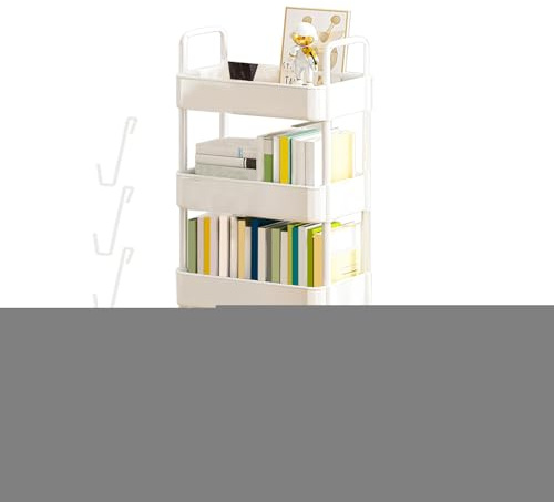 Carro Rodante Utilitario De 3/4 Niveles, Carro Almacenamiento Con Ruedas, Carrito Auxiliar Con Ruedas, Organización Baño Carrito, Carrito Rodante Para Libros Biblioteca Para Habitación Y Oficina