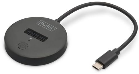DIGITUS M.2 NVMe/SATA USB-C Docking Station - USB 3.2 Gen2-10 Gbit/s - formati M.2 2242, 2260, 2280 e 22110 - capacità massima 4TB - per PC, notebook, console di gioco - Hotswap - Plug & Play - Nero