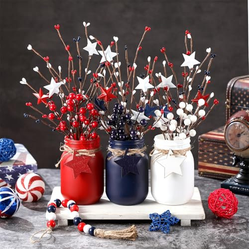 Karenhi 13 Pcs Mason Jar Summer Table Decor, Centerpieces for Tables with Artificial Flowers and Garland, Summer Table Centerpiece for Home Dining Kitchen Decorations Indoor(Hydrangea)