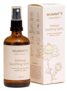 Mummys Organics Perineal Soothing Spritz - Natural & Organic Pregnancy and Postpartum Soothing Spray. Hospital Bag Maternity Essentials for Post Birth Pain & Swelling. Post partum new Mum Essentials.