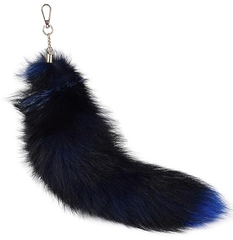 Nocyclonic Fell Schwanz Tierschwanz AnhängerKeychain Extra Groß Schlüsselring Tasche Zusätze Auto Schlüsselketten Anhänger Weich Flaumig Dicht Dekoration Ursprüngliche Natürliche Farbe (25)