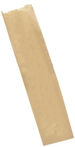 Monouso | 250 Bolsas Papel Pan, 9+5x32cm, Color Kraft, Panaderías, Cafeterías, Reciclable, Barra de Pan, Envoltorio