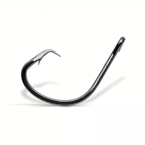 Eisele Sea-Fishing VMC Circle Hooks, 5-6 Stück, Schwarze Hochseehaken für Rotbarsch, Norwegen und Island, Kreisbogenhaken, Naturköderhaken, Größen 2/0 bis 10/0