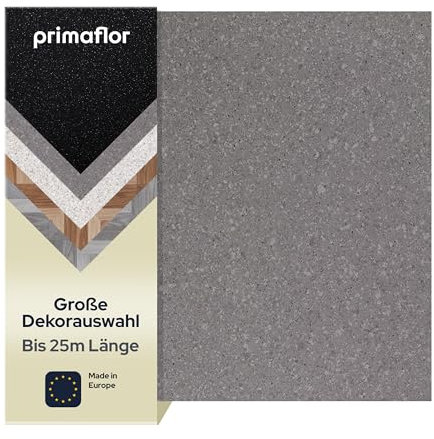Primaflor PVC Boden OAKLAND | Granit Grau | 2,00m x 2,00m | Bodenbelag Meterware | Stein Optik | CV Linoleum nach Maß für Küche & Bad