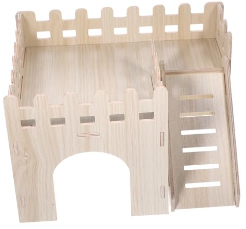 Toyvian Maison en Bois pour Hamster Et Cochon D’Inde, Cachette Stable Et Lisse, Taille Moyenne, Refuge Douillet pour Petits Rongeurs, Convient Aux Hamsters, Gerbilles Et Cochons D’Inde