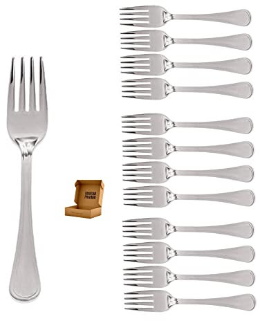 12 x Tenedores de Postre - Cubiertos de Mesa Oxford - Envio 24 H - Cubiertos Elegantes de Acero inoxidable - Alar Cok - Anticorrosión y Desgaste - Uso Doméstico y Profesional (Tenedor Postre)
