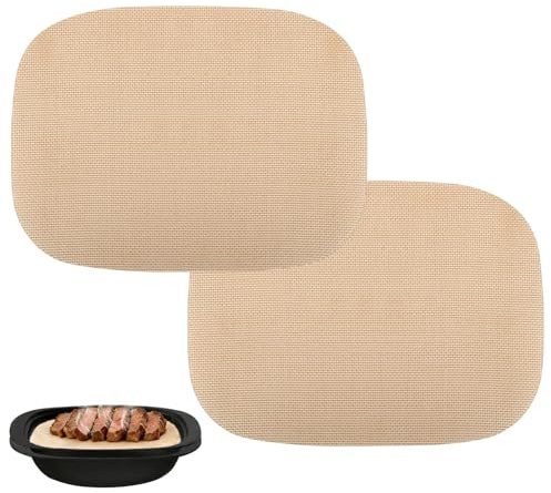 2 Stück Permanent Dauerbackfolie für Thermomix TM7 Varoma, Wiederverwendbares Backpapier, Hitzebeständig Backunterlage Antihaftbeschichtet Spülmaschinengeeignet, Zubehör für TM7 Varoma