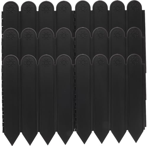 Mipcase Recinzione Ornamentale in Plastica per Giardino e Cortile, Bordura Modulare Alta 27 CM Lunga 2 Metri, per Aiuole e Vialetti, Resistente e Semplice da Installare