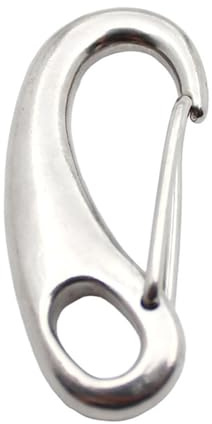 Haodream 5 Moschettone a Molla in Acciaio Inossidabile Maglie Rapide Moschettone a Forma Gancio a sgancio rapido Maglie a Catena Multiuso Connettore Trekking Cintura da Campeggio Moschettone