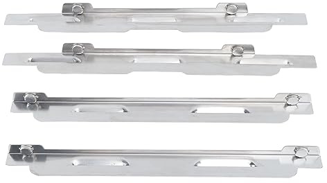 Cloimei Protectores contra el Viento para Plancha, Paquete de 4 Protectores de Pantalla de Calor de Acero Inoxidable de Primera Calidad para cocinar al Aire Libre, Accesorios para