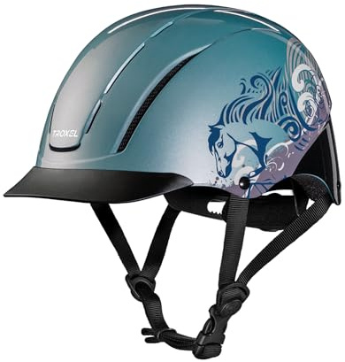 Troxel Spirit Full Coverage Horse Riding Helmet, Low-Profile Adjustable Design, Safety Horseback Riding Gear, Small (6-1/2 - 6-7/8), Sky Dreamscape