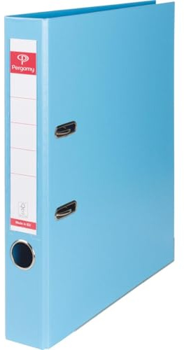 Pergamy 900864 Ordner Vollkunststoff A4 5cm hellblau