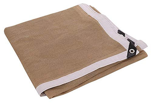 DUCCM 90% Sonnensegel Schattier Sonnenschutznetz Schattiernetz Gewächshäuse Plane, Terrasse Gartenarbeit Sunblock Schattiergewebe mit ÖSen (Color : Beige, Size : 4x7m/13.1x23ft)