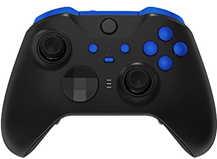 eXtremeRate Blue Replacement Buttons for Xbox One Elite V2 Controller Model 1797, LB RB LT RT Bumpers Triggers ABXY Start Back Sync Profile Switch Keys for Xbox Elite Series 2 Core Model 1797