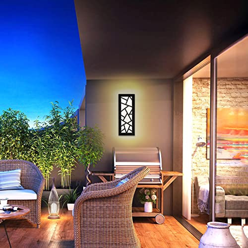 AOEH Outdoor Wall Lights Long Wall Lamp LED Black Wall Sconce Modern Exterior Garden Light 12W Ip65 Waterproof Wall Lighting 3000K Indoor Aluminum Outdoor Porch Wall Lights for Terrace Garage,L30cm*1