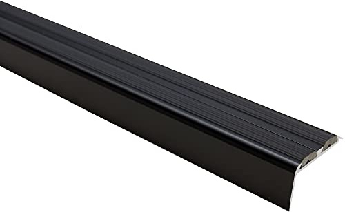 Effector Treppenkantenschutz Antirutsch 90 cm 36x20 mm Schwarz Alu | Antirutsch Schutz, Schwarze Optik, Hoher Halt