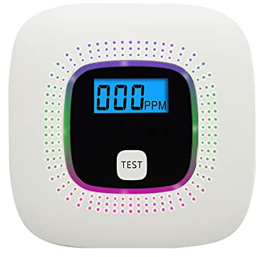 OBEST Carbon Monoxide Detector Alarm with Digital Display and Replaceable Battery Operation, CO Alarm Detector with Test Button and LED Status Indicator, JKD-C618