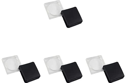 ULTECHNOVO 4pcs Square Shape Paperweight Magnifier for Outdoor Reading Simple Magnifying Glass As Paperweight Magnifying Tool for Desktop Use