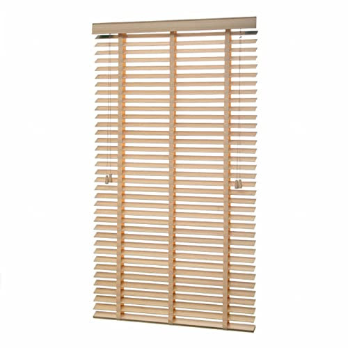 Massivholz Jalousien 50cm 60cm 70cm 80cm 90cm 100cm 110cm 120cm 140cm Jalousie,Horizontale Jalousette,Innenfensterläden,Sonnenschutz Jalousetten Aus Holz,Sichtschutzvorhänge,W×H-80x130cm/31.5x51in