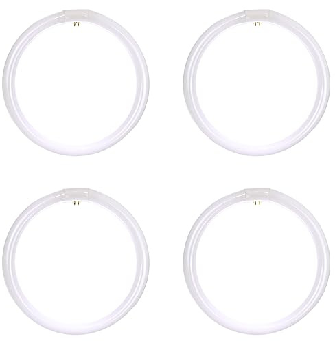 Sunlite 41867 FC12T9/DL T9 Round Fluorescent Circline Lamp, 32 Watts, 1750 Lumens, 6500K Daylight, RoHS Compliant, G10Q 4-Pin Base, 4 Pack