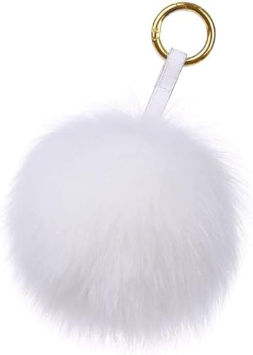 Damen Pom Ball Fell Pelz Bommel Schlüsselanhänger Taschenanhänger Handtasche Schlüssel Auto