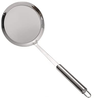 Schiumarola da cucina Filtro fine in acciaio inossidabile Maglia 5,5 pollici Cucchiaio filtrante Uso familiare Schiumarola piccola, ideale for friggere, spremere succhi