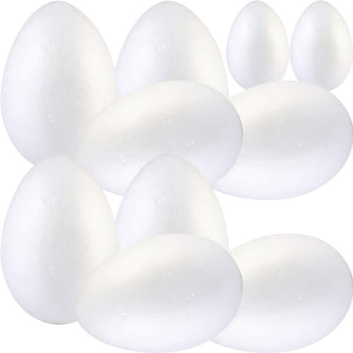 Operitacx 10pcs Diy Easter Eggs Xps Foam Unfinished Easter Egg Ornaments for Decorations for Boys and Girls