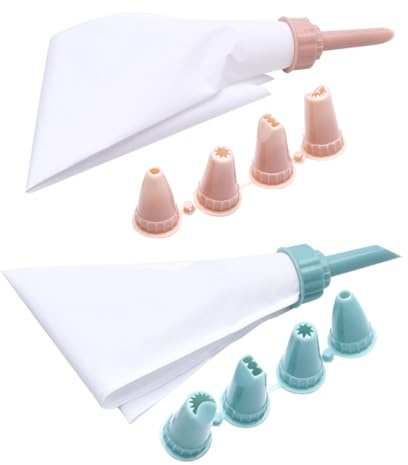 ABOOFAN 2 Sets Reusable Pp Pastry Piping Bags for Cake Icing and Cupcake Decorating, Flexible Icing Bags for Baking Cookies and Biscuits Random Color | Smooth Interior, Practical Design, Biscuit and Cake Making, Plastic Pastry Bags for Baking Tools Random Color
