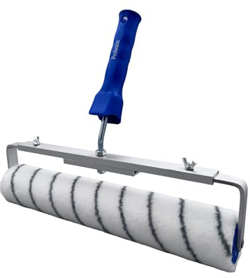 Profesius 38cmBodenbeschichtungswalzen Set - Bodenrolle lösungsmittelbeständige Großflächenwalze + Verstellbügel- für: 2K-Lacke, Epoxidharzfarbe, Nitrolack, Rostschutzfarbe (Bügel + 1 Walze)