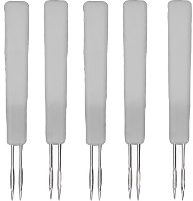 Enforose 50 Pièces Poulet Volaille Double Aiguille épine Variole Aiguille Poulet Vaccination Aiguille Volaille équipement D'élevage élevage De Poulet (Blanc)