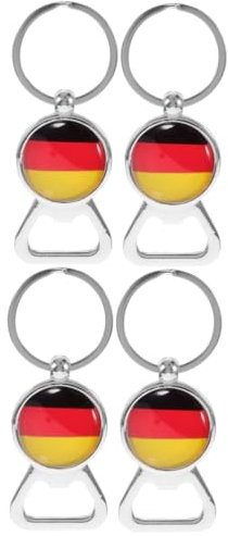 ULTECHNOVO 4pcs Bottle Opener Keychain National Flag Keychain Beer Opener for Men